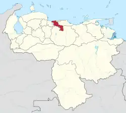 Location within Venezuela