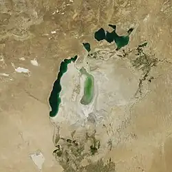 September 2011 – The Northern Sea and Eastern Sea lost water, while the Western Sea gained more water.