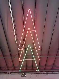 Architectural neon art from Man's Country (1970s)