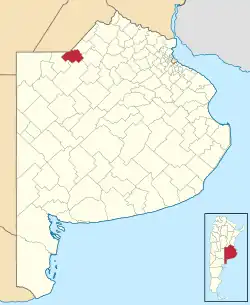 location of Leandro Alem in Buenos Aires Province