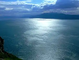 View of the Argolic Gulf from the Palamidi fortress in Nafplio, Greece