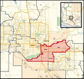 Map of Arizona's 4th congressional district