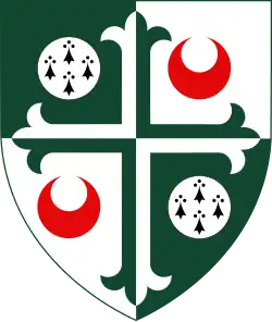 alt = A shield displaying the coat of arms of Girton College, Cambridge