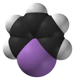 Space-filling model of arsabenzene