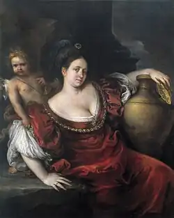 Artemisia II of Caria with the urn containing the ashes of her husband Mausolus, oil on canvas, priv. col.