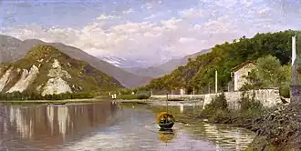 164. Francesco Gnecchi, Fondo Toce (Il Sempione dal Lago Maggiore), 1884