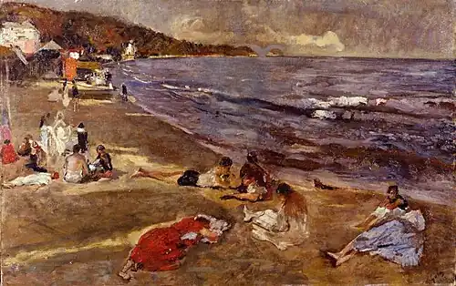 Sulla spiaggia di Alassio (1917)