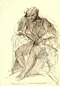 Figure study of Arthur Schopenhauer by Lunteschütz