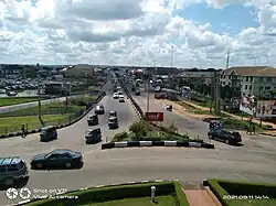 Okpanam Road, a prominent avenue in Asaba