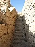 Ashdod-Yam (Ashdod on the Sea), Minat al-Qal'a fort. Staircase to upper floor