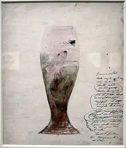 Design for a vase with a trout catching a fly (1895–1900)