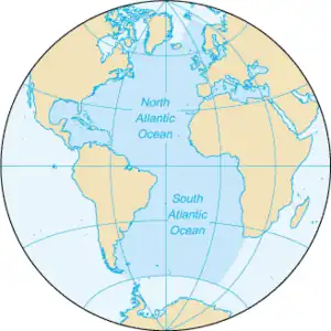 Map of the Arctic Ocean