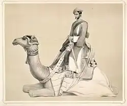 Courier in white pyjamas, India, 1844.