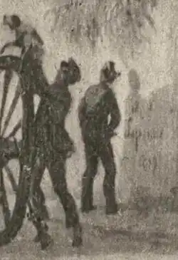 Detail from Le depart de la Diligence, 1819.