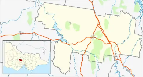 Castlemaine is located in Shire of Mount Alexander
