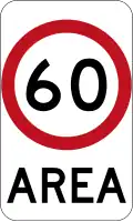 (R4-10) 60&nbsp;km/h Speed Limit Zone Area