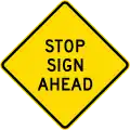 (W3-1) Stop Sign Ahead