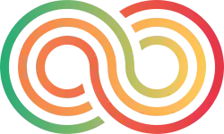 Three concentric infinity symbols, used as the logo for Autistic Pride Day. The infinity symbols feature gradients of green, orange, and red.