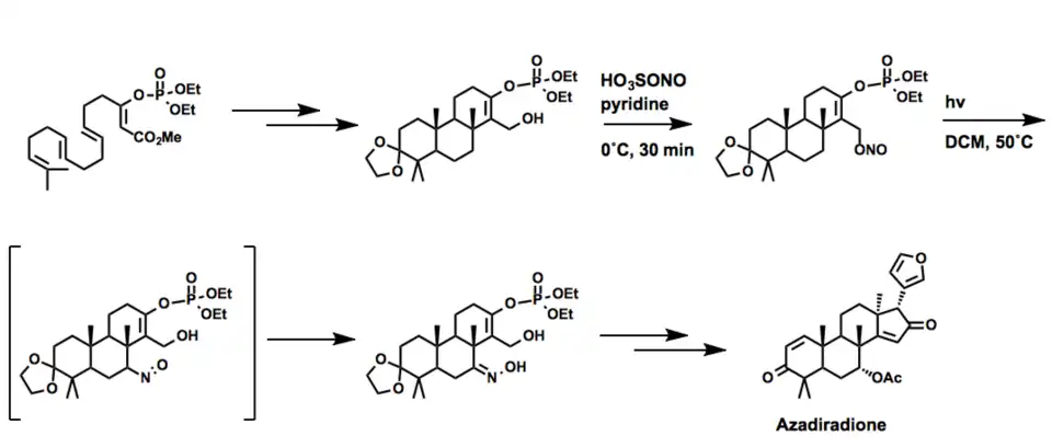 A Barton reaction in the synthesis of azadiradione