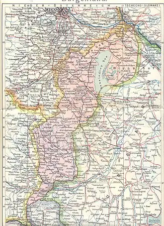 Austrian territorial claims in West-Hungary, the region where the short-lived Hungarian occupied and governed Lajtabánság existed.