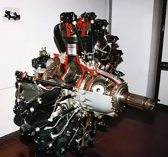 The predecessor BMW 132, located at the Deutsches Museum, Munich. This particular engine was used in a Junkers Ju 52 transport aircraft.