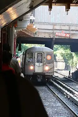B train of R68As arriving