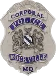 Badge of a Rockville City Police Department corporal