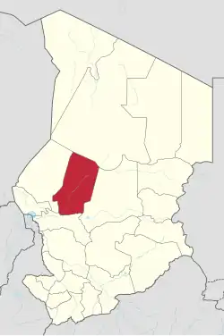 Map of Chad showing Barh El Gazel.