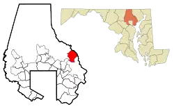 Location of Kingsville, Maryland
