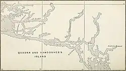 A map from 1884 published by Hubert Howe Bancroft showing Desolation Sound