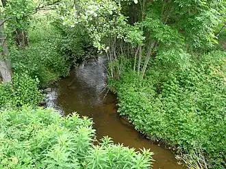 The Barricade stream from Road D1089