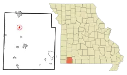 Location of Purdy, Missouri