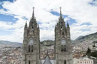 North face of the clock towers, viewed from the roof.
