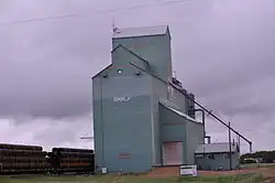 Bawlf grain elevator on the outskirts of the village along Alberta Highway 13, 2013
