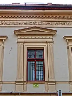Detail of the ornaments on the facade