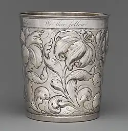 Silver beaker, possibly Norwegian, second half of the 17th century, silver, overall: 9.2 × 8.3 cm