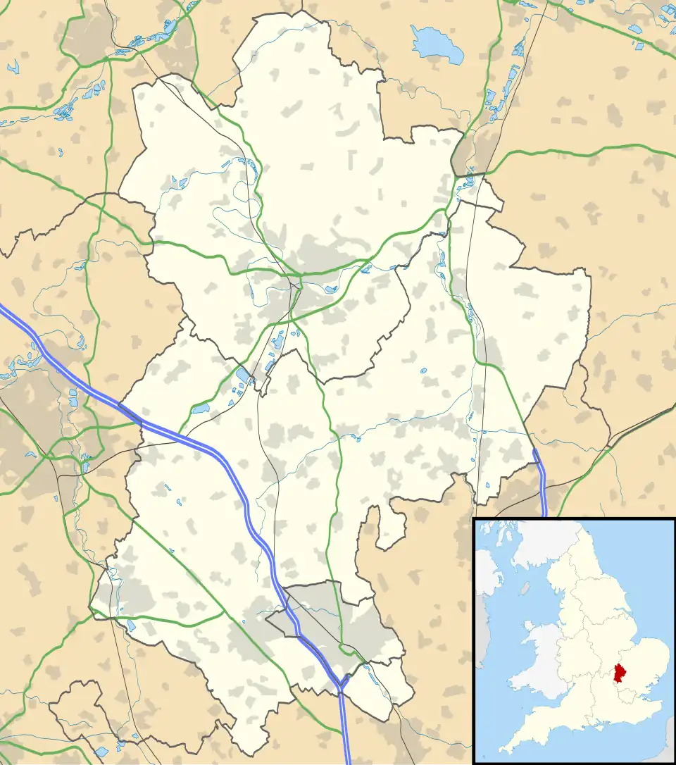 Zouches Farm transmitting station is located in Bedfordshire