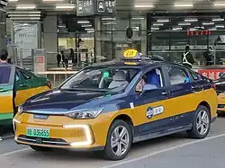 Beijing EU5 taxi (blue and yellow)