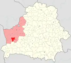 Location of Zelva district