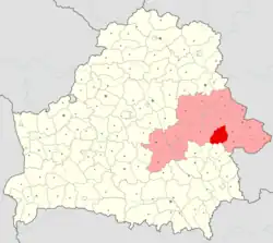 Location of Slawharad district