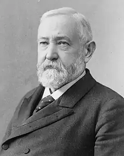 Black-and-white photographic portrait of Benjamin Harrison