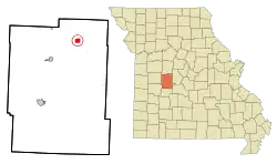 Location of Cole Camp, Missouri