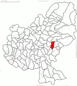 Location in Mureș County