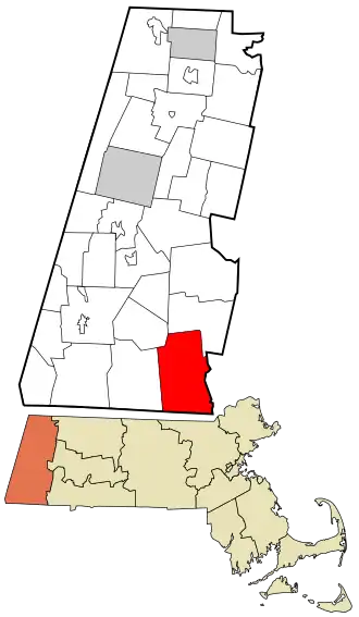 Location in Berkshire County and the state of Massachusetts.