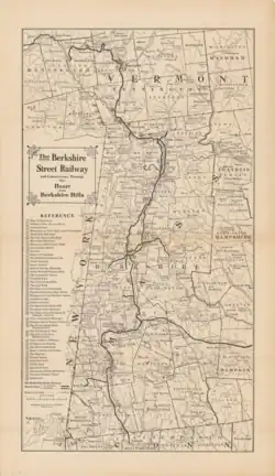 Map of the Berkshire Street Railway
