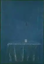 After the Lucky Moon, 2002, Oil on panel, 24 x 16 1/2 inches