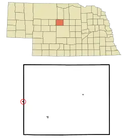Location of Halsey, Nebraska
