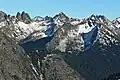 Blue Lake Peak centered, seen from Maple Pass Trail