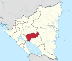 Location within Nicaragua