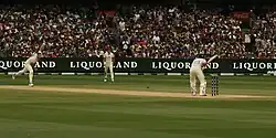 Scott Boland bowling to Nitish Kumar Reddy